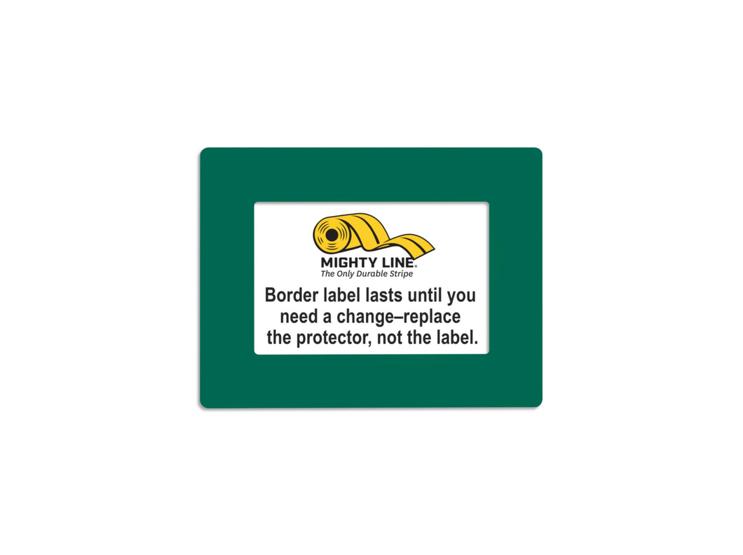 Mighty Line Shield Label Protectors, Green, 9.5