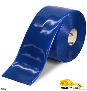 Mighty Line 6" BLUE Solid Color Tape - 100' Roll