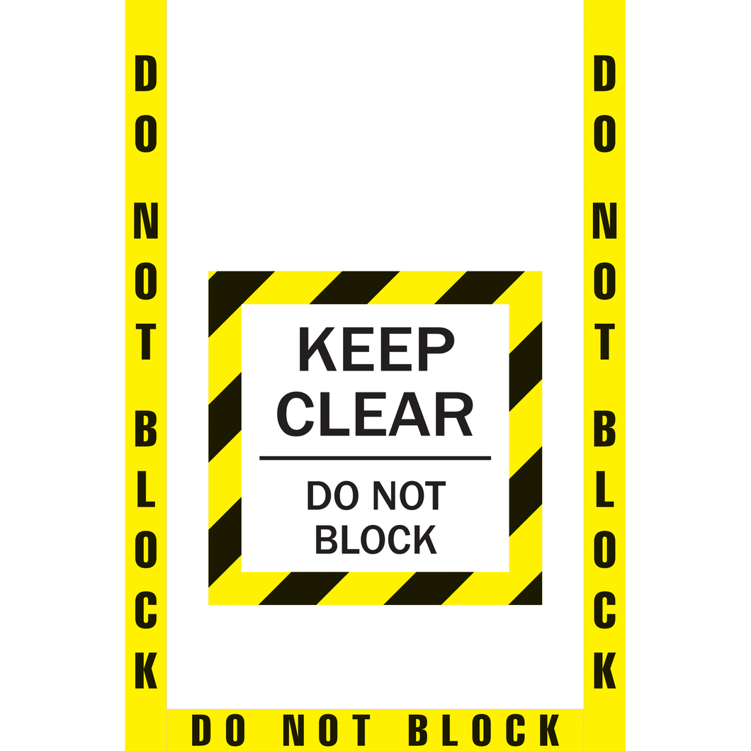 Keep Clear Do Not Block Floor Marking, OSHA Compliance Kit. 16