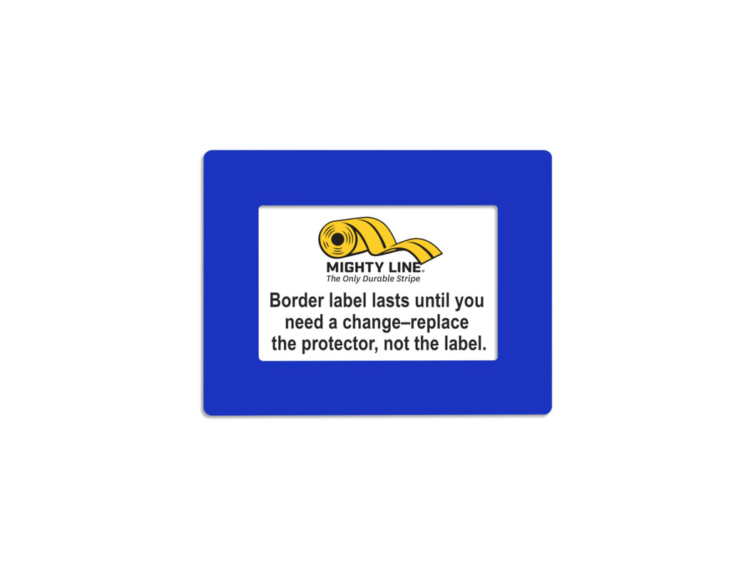 Mighty Line Shield Label Protectors, Blue, 9.5