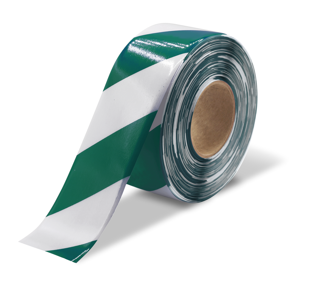 Green and White Ultra Durable 30 MIL Floor Tape, 3