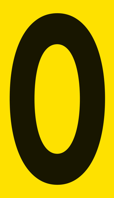 Mighty Line YELLOW Die Cut Location Markers - Letter O - Pack of 10