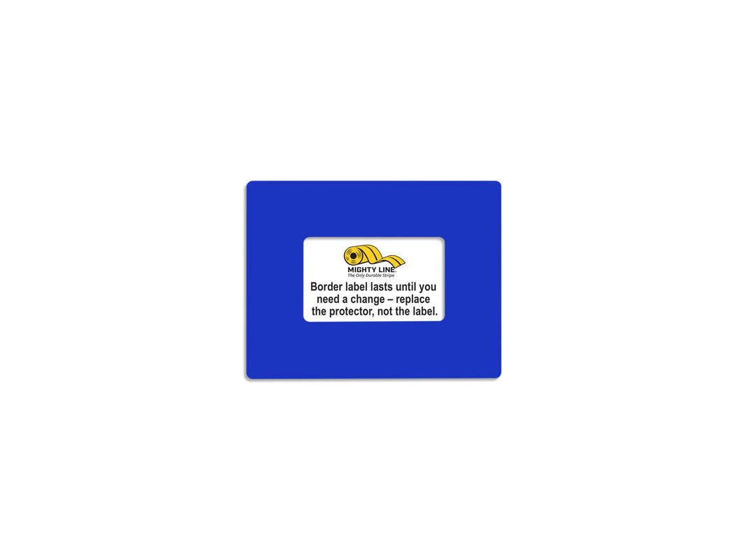 Mighty Line Shield Label Protectors, Blue, 7