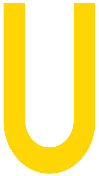 Mighty Line U Letter Floor Marker Adhesive, 4.5