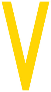 Mighty Line V Letter Floor Marker Adhesive, 4.5"x10" size, pack of 10
