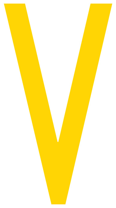 Mighty Line V Letter Floor Marker Adhesive, 4.5