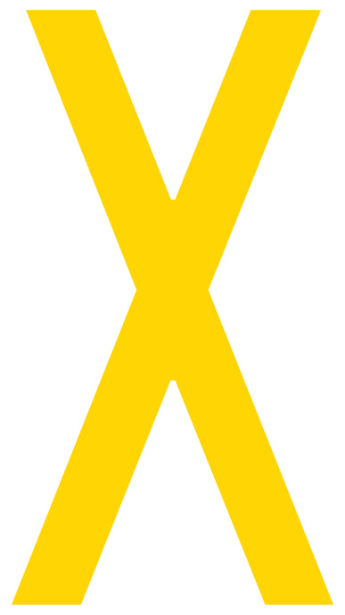 Mighty Line X Letter Floor Marker Adhesive, 4.5