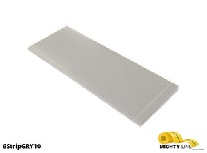 Mighty Line, Grey, 6" by 10" Segments, Peel and Stick 10" Strips