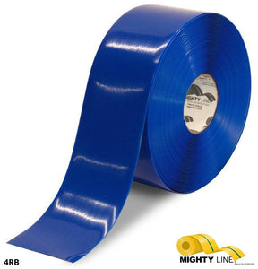 Mighty Line 4" BLUE Solid Color Tape - 100' Roll