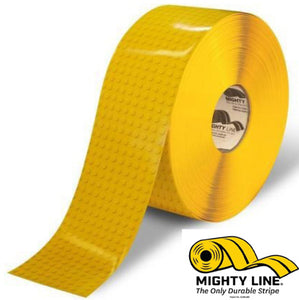 Mighty Line 4" Yellow Brick Pattern Floor Tape