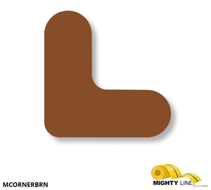 Mighty Line 3/4" Wide Solid Brown Mini Corner Pack of 108