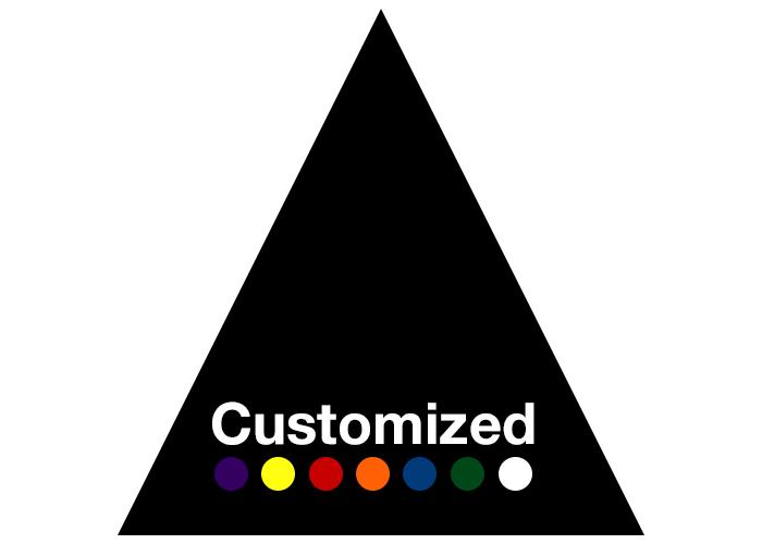 Customized - Dreiecksform Bodenschild
