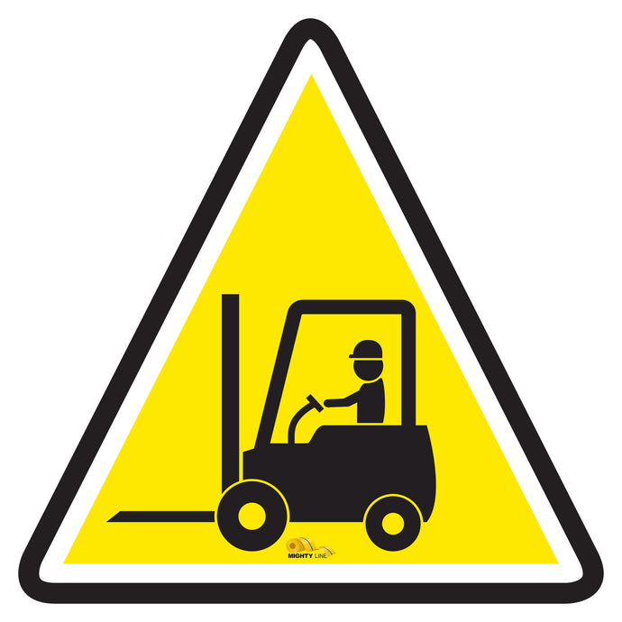 Forklift Crossing with Driver - Floor Marking Sign, 16