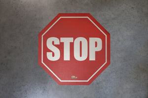 Señal de Stop Moderno - Señal de señalización del suelo, 12".