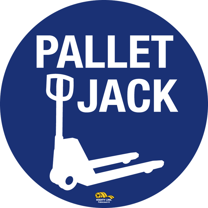 Pallet Jack, señal de suelo de la línea Mighty, resistencia industrial, 12