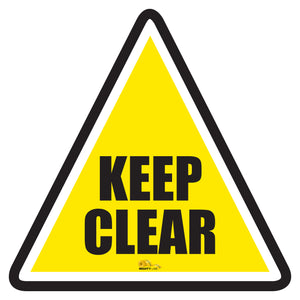 Señal de suelo triangular "Keep Clear" - Señal de señalización del suelo, 12".