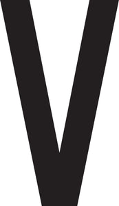 Mighty Line WHITE Die Cut Location Markers - Letter V - Pack of 10