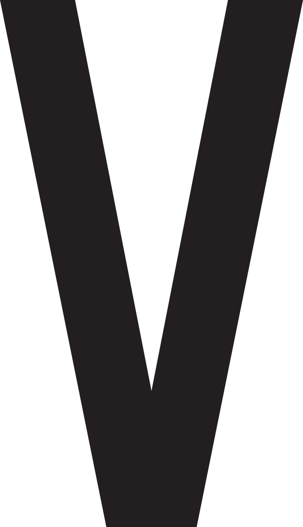 Mighty Line WHITE Die Cut Location Markers - Letter V - Pack of 10