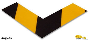 Mighty Line 2" Wide Solid Yellow Angle With Black Chevrons - Pack of 100