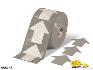 Mighty Line 5.5" Wide Solid Gray Arrow Roll 200 Arrows