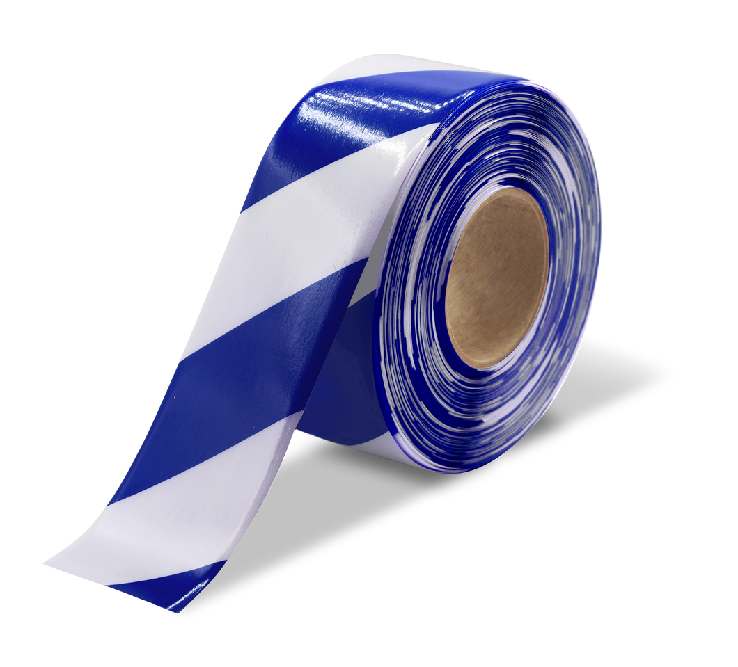 White and Blue Ultra Durable 30 MIL Floor Tape, 3