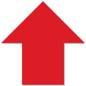 5.5" x 5.5" Red Solid Color Mighty Line Arrows - 50 PK