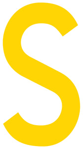 Mighty Line S Letter Floor Marker Adhesive, 4.5"x10" size, pack of 10