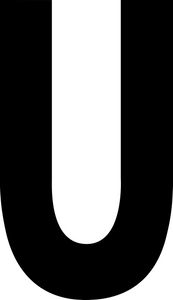 Mighty Line WHITE Die Cut Location Markers - Letter U - Pack of 10