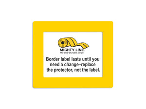 Mighty Line Shield Label Protectors, Yellow, 12.5" x 15" (8.5"x11" window), 20 PK