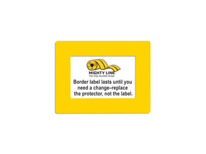 Mighty Line Shield Label Protectors, Yellow, 9.5" x 12.5" (5.5"x8.5" window), 20 PK