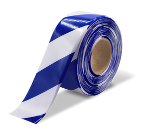 White and Blue Ultra Durable 30 MIL Floor Tape, 3" by 100' Roll