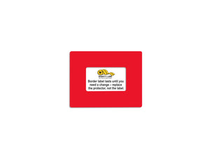Mighty Line Shield Label Protectors, Red, 7" x 9" (3"x5" window), 20 PK
