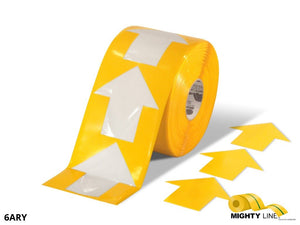 Mighty Line 5.5" Wide Solid Yellow Arrow Roll 200 Arrows