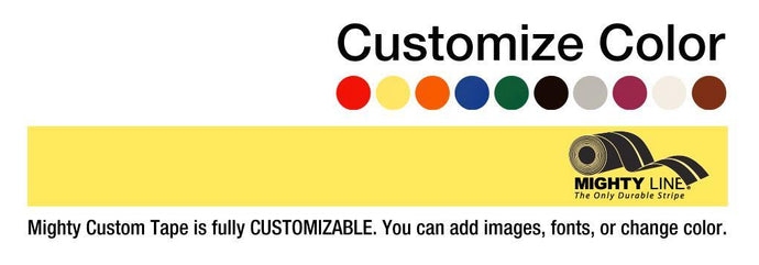 Custom Repeating Message Floor Tape - Set of 2 Rolls - 100' long - 2