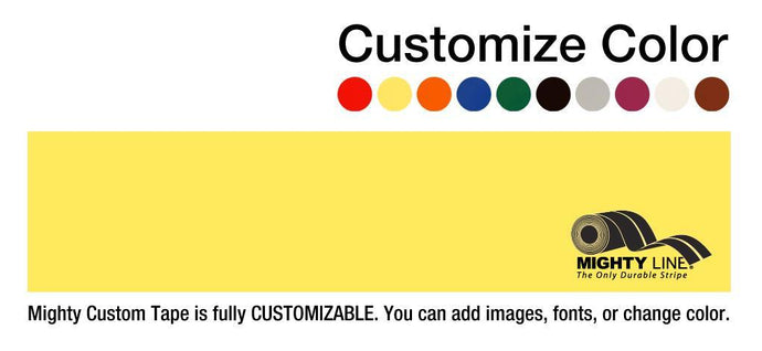 Custom Repeating Message Floor Tape - 1 Roll - 100' long - 4
