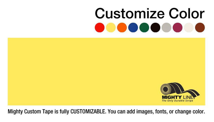Custom Repeating Message Floor Tape - 1 Roll - 100' long - 6