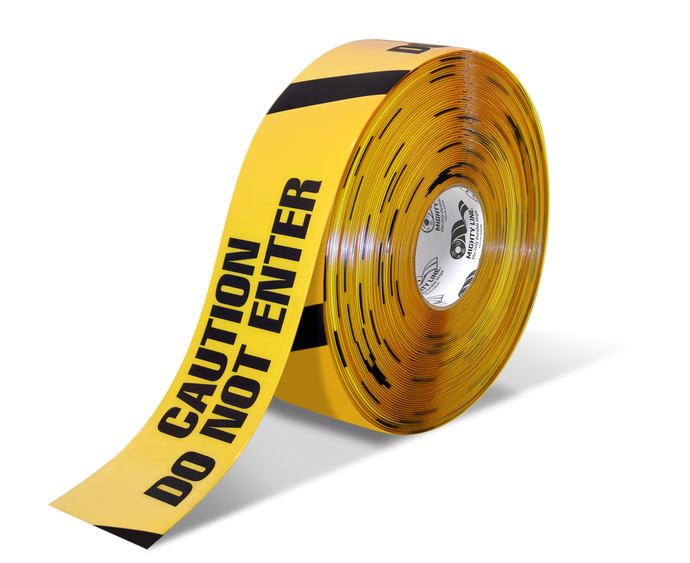 CAUTION DO NOT ENTER Mighty Line Repeating Message Floor Tape, 3