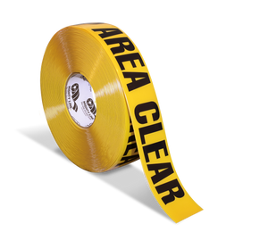 KEEP AREA CLEAR Mighty Line Repeating Message Floor Tape, 2" Wide, 100' Long Rolls