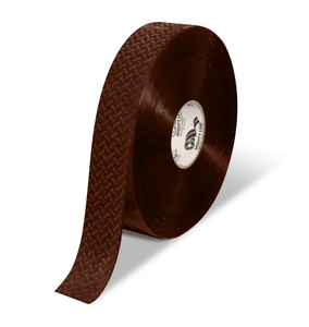 Mighty Line 2" Anti-Slip Brown Solid Color Floor Tape - MIGHTY TAC - 100' Roll