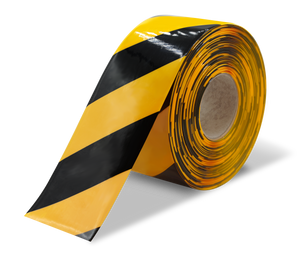 Black and Yellow Ultra Durable Chevron/Hazard 30 MIL Floor Tape, 4" by 100' Roll