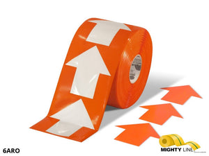 Mighty Line 5.5" Wide Solid Orange Arrow Roll 200 Arrows