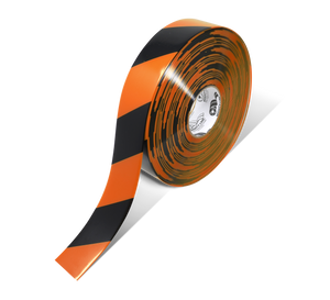 Mighty Line 2" Orange Tape with Black Chevrons - 100' Roll