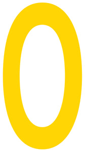 Mighty Line O Letter Floor Marker Adhesive, 4.5"x10" size, pack of 10