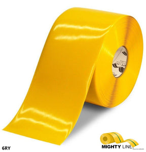 Mighty Line 6" YELLOW Solid Color Tape - 100' Roll