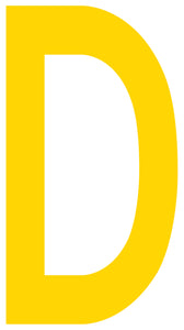 Mighty Line D Letter Floor Marker Adhesive, 4.5"x10" size, pack of 10