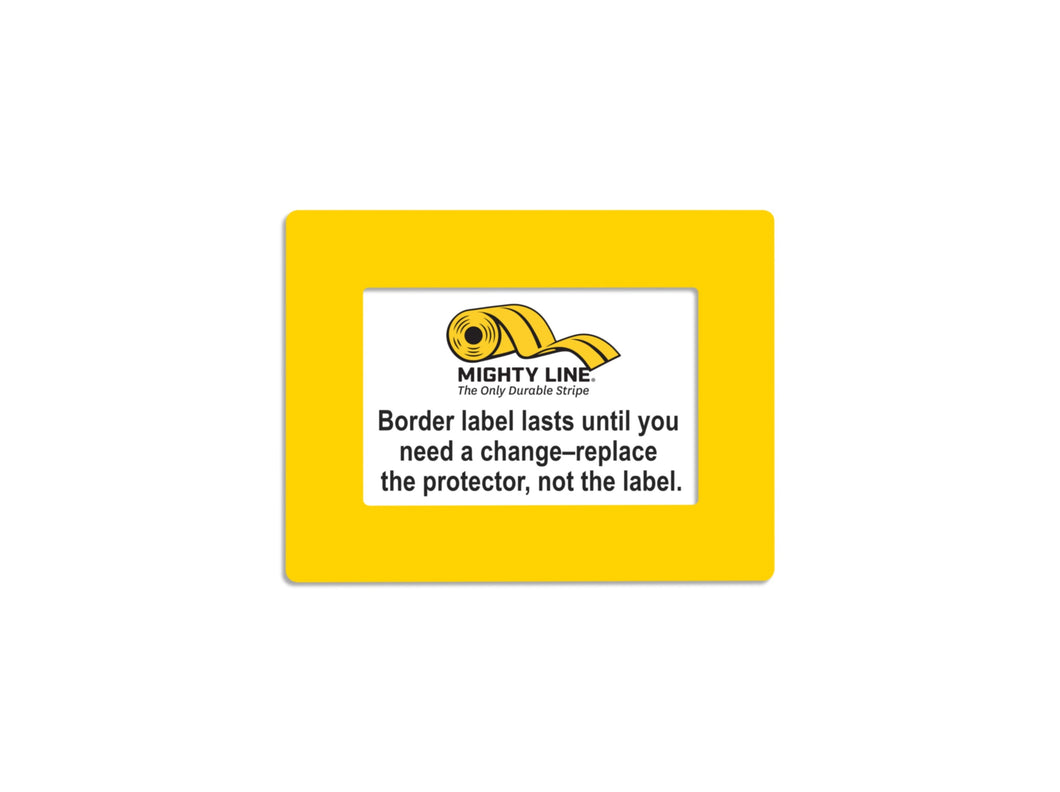 Mighty Line Shield Label Protectors, Yellow, 9.5
