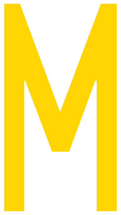 Mighty Line M Letter Floor Marker Adhesive, 4.5