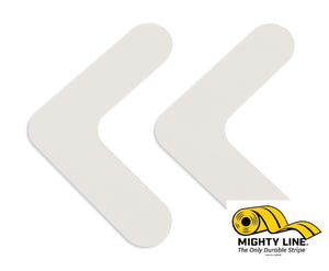 White Mighty Line 1" Solid Color Rounded Angles