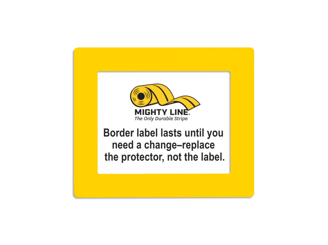 Mighty Line Shield Label Protectors, Yellow, 12.5