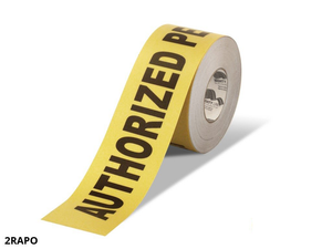 Mighty Line 2" Wide Authorized Personnel Only Floor Tape - 100' Roll